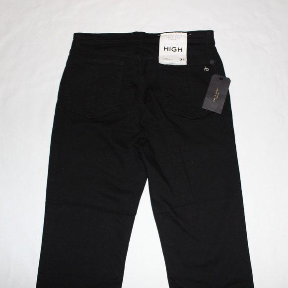 RAG & BONE NINA HI RISE BLACK JEANS - Picture 6 of 6